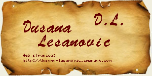 Dušana Lešanović vizit kartica